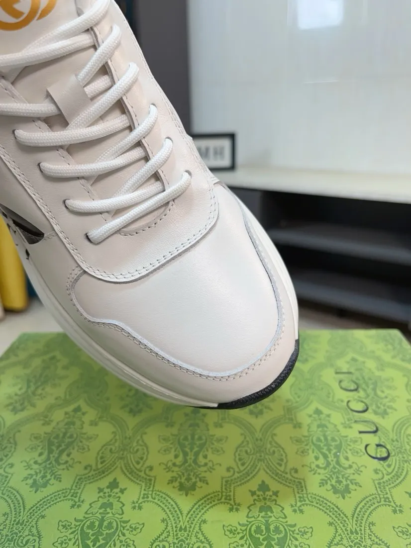 Men's shoes 💰520🌹🌹【GUCCI】pop-up casual sneakers with daddy outsole, breathable and comfortable, easy to walk, a versatile style for trendy men, upper with cowhide edge and outsole with 3D upper printing➕genuine leather lining➕Gucci's popular original outsole, sports and running style, super comfortable. Code number 38-44